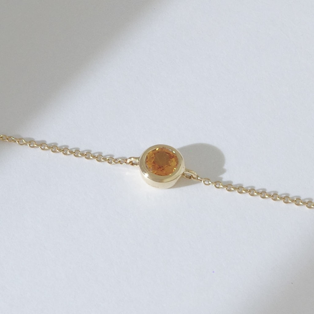 Yellow sapphire bracelet