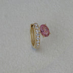 18K gold loop earring
