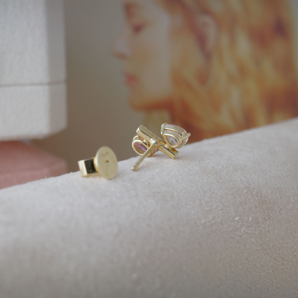 Entwined Glow | Pink Tourmaline & Morganite Single Earring