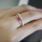 Unheated Ruby & Diamond Ring