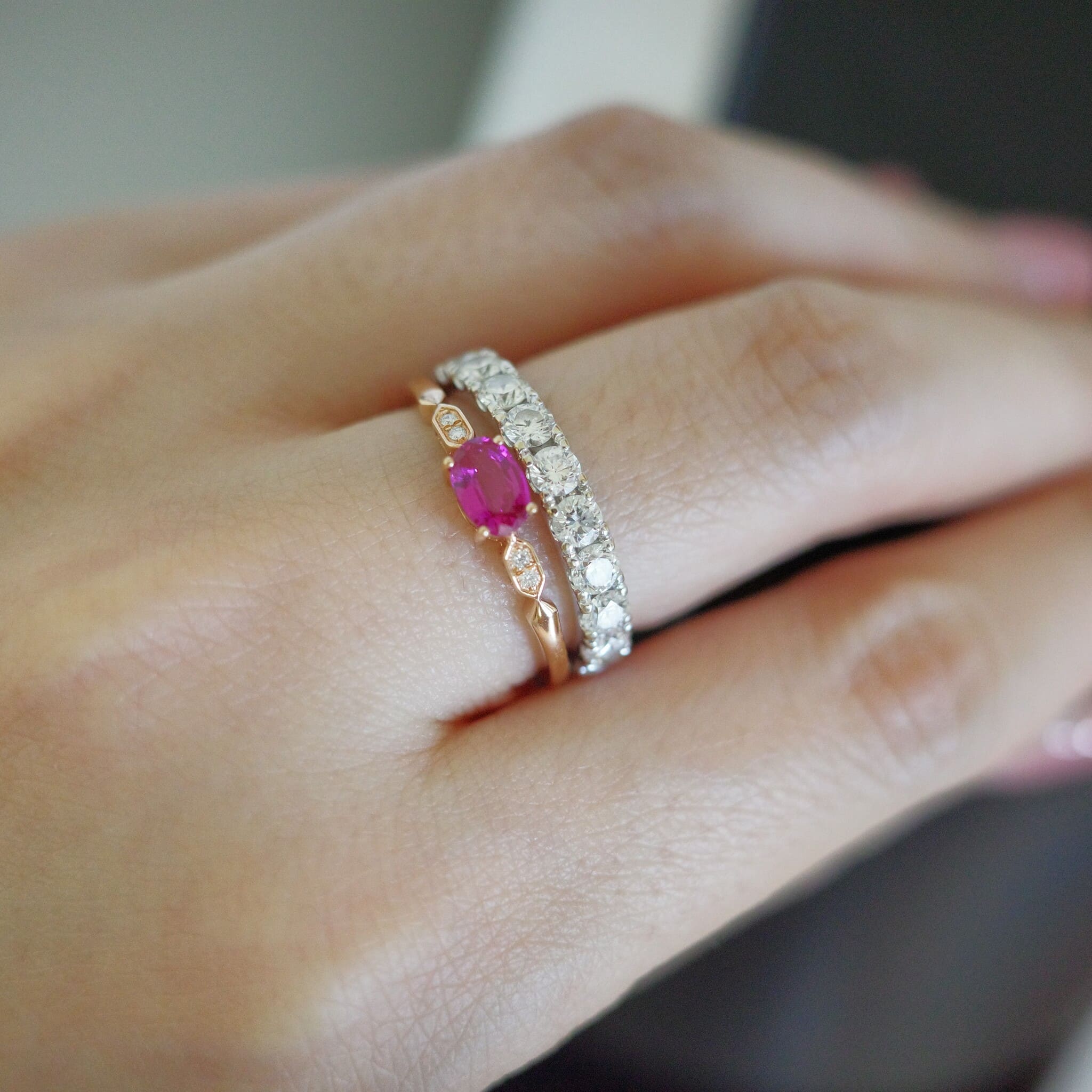 Unheated Ruby & Diamond Ring
