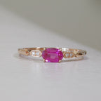 Unheated Ruby & Diamond Ring