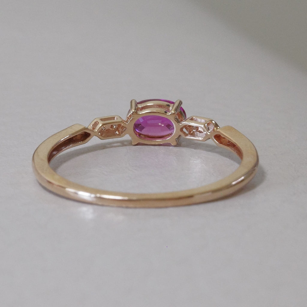 Unheated Ruby & Diamond Ring