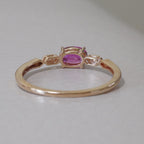 Unheated Ruby & Diamond Ring