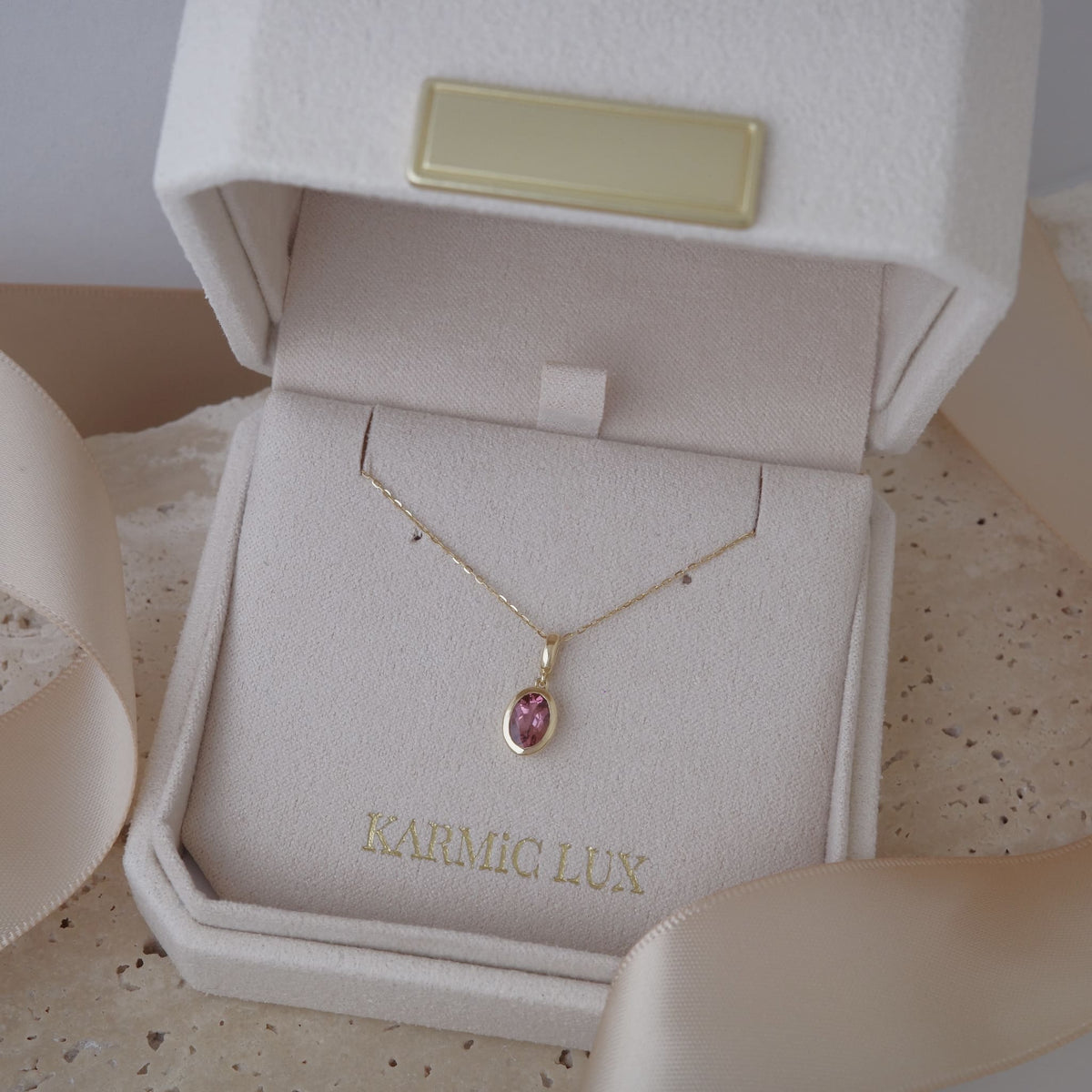 October birthstone ｜Pink Tourmaline  Pendant