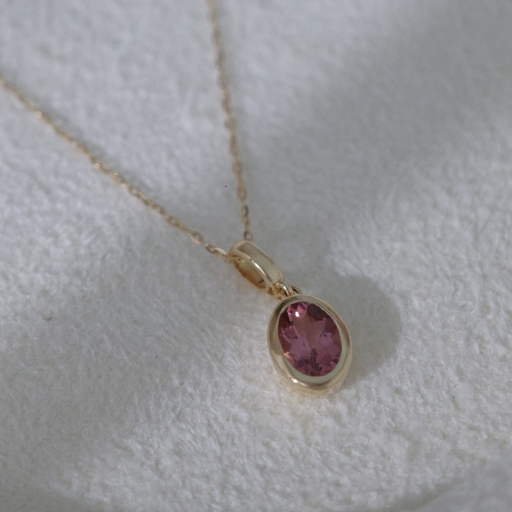 October birthstone ｜Pink Tourmaline  Pendant