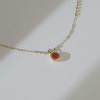 Mudita | Reddish Orange Sapphire Pendant