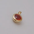 Reddish Orange Sapphire Pendant in Bezel setting