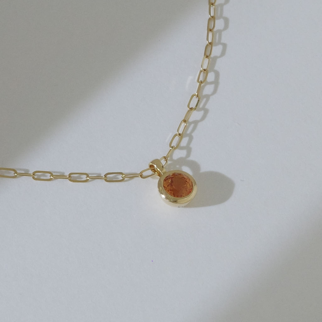 Mudita | Yellowish Orange Sapphire Pendant