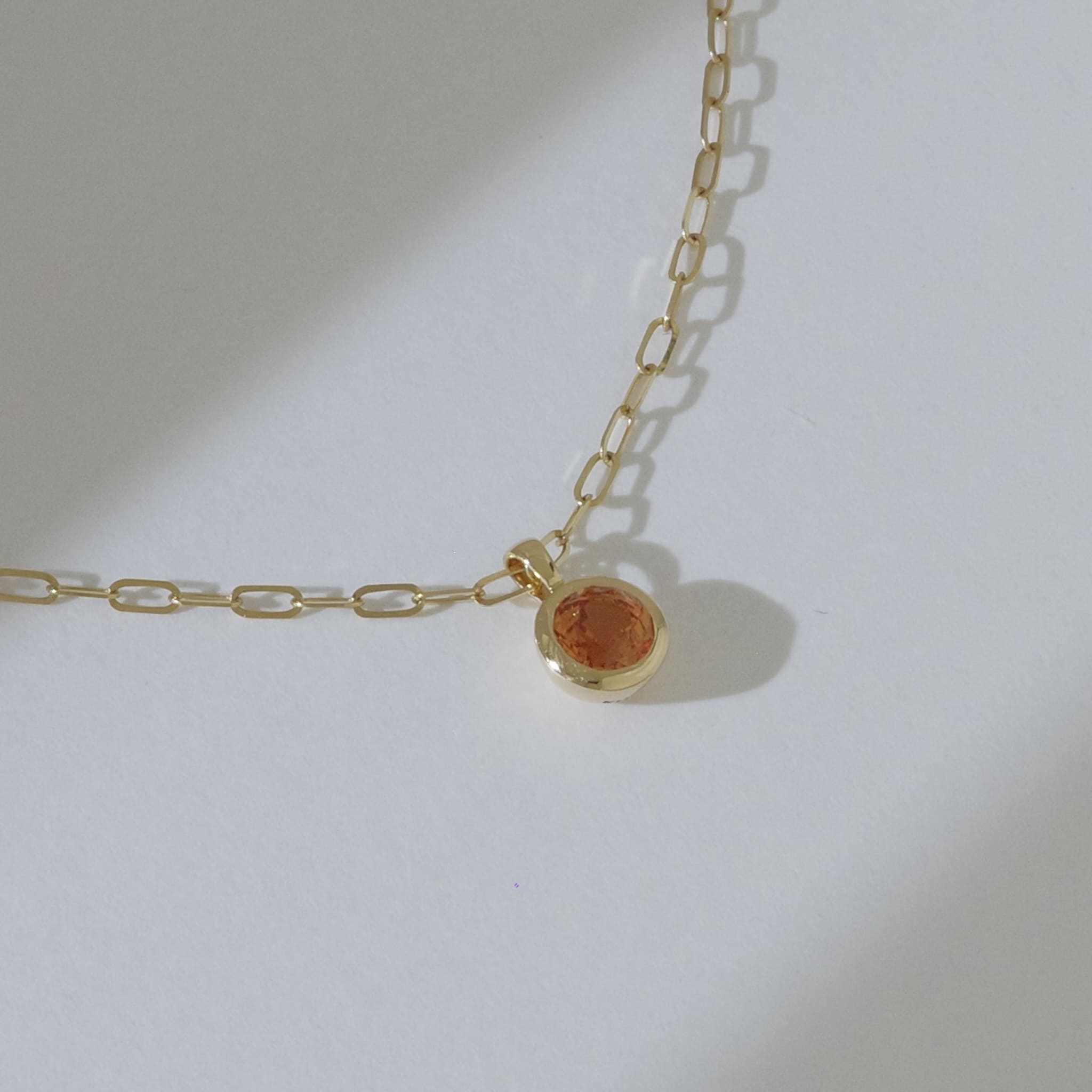 Mudita | Yellowish Orange Sapphire Pendant