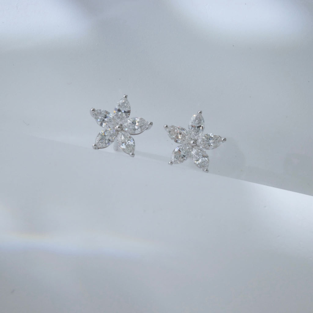 Floral Diamond Earrings