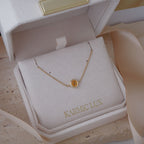 Yellow sapphire bracelet in a gift box