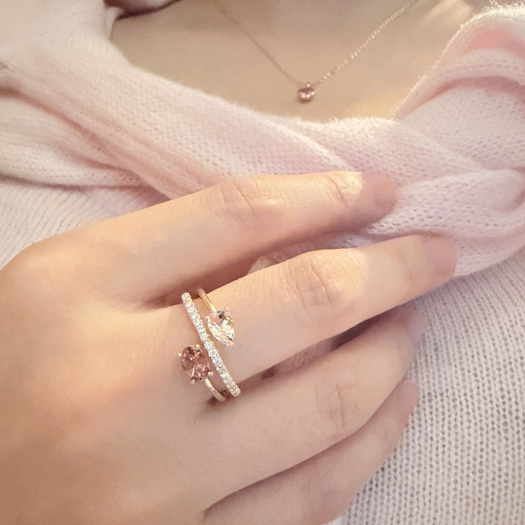 Pink Tourmaline ring