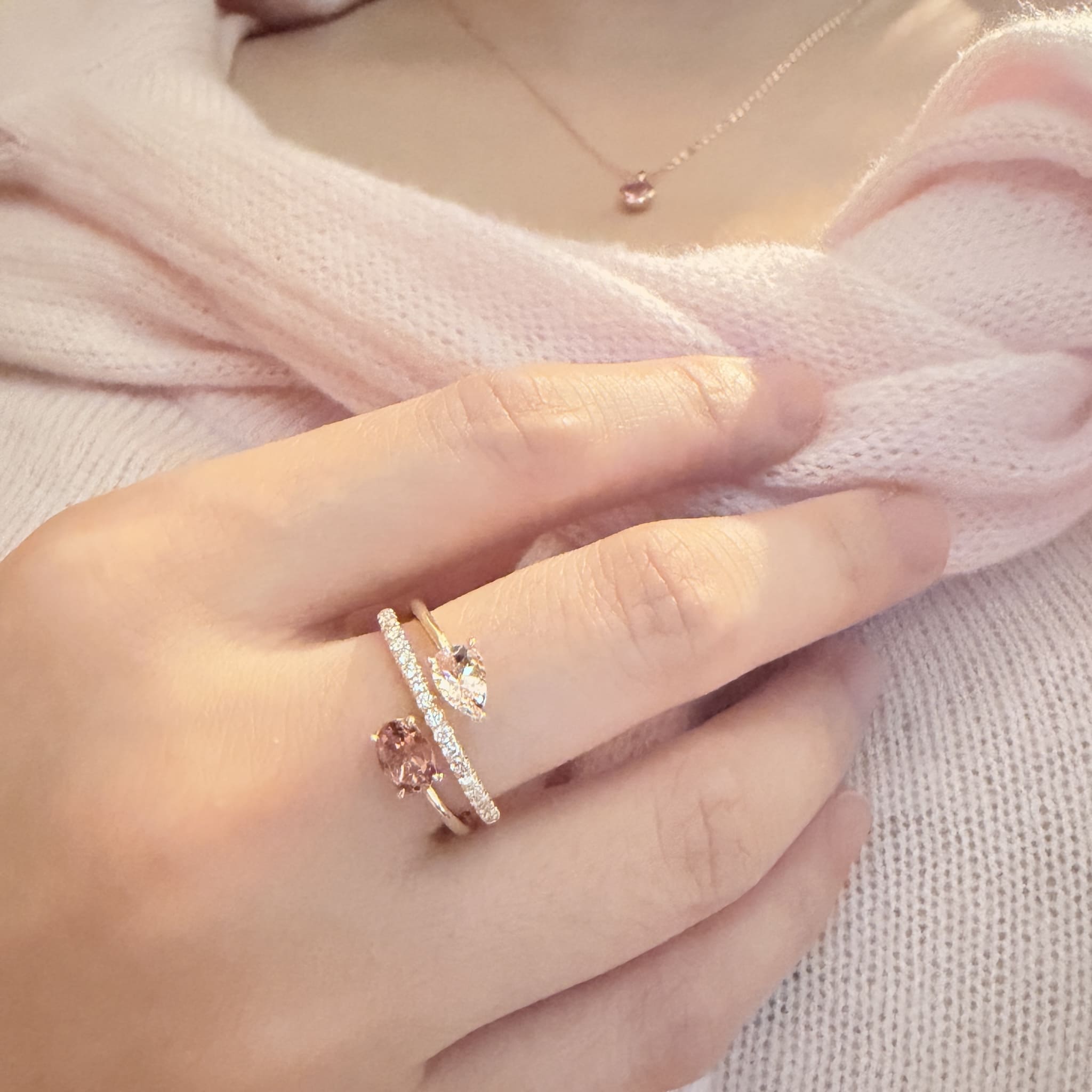 Pink Tourmaline ring