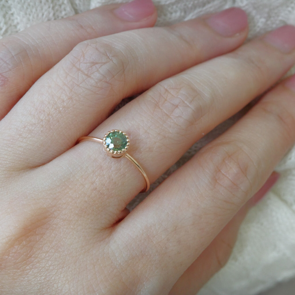 Serendipity Collection | Green Color Sapphire Ring