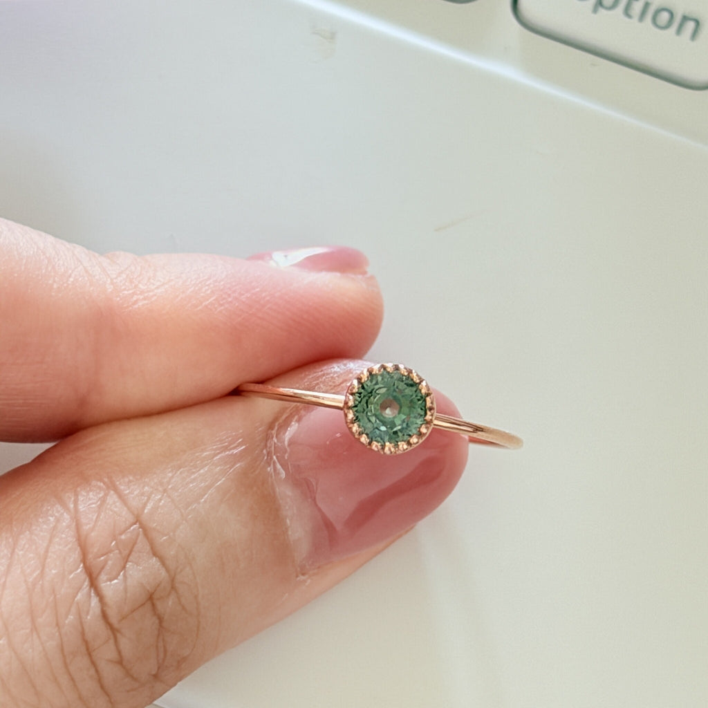 Serendipity Collection | Green Color Sapphire Ring