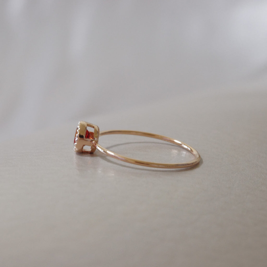 Serendipity Collection | Orange Color Sapphire Ring